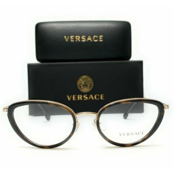 Versace Women\'s Havana and Golf Phantos Eyeglasses